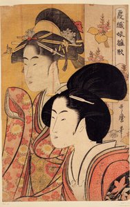 Two Beauties with Bamboo by Kitagawa Utamaro